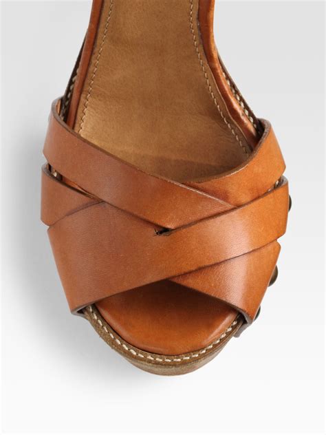 chloe brown sandals